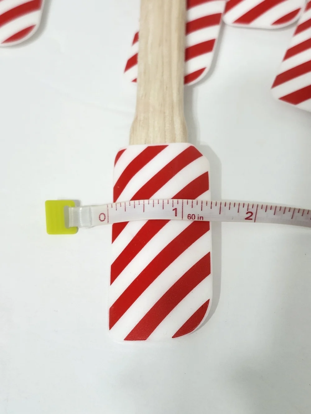 Striped Silicone Spatulas Wood Handles Cooking Baking Gift Baskets Crafts New 12
